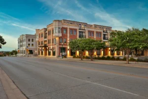 Ad Insight headquarters in Georgetown, Texas – brick and stone office building at 501 S Austin Ave